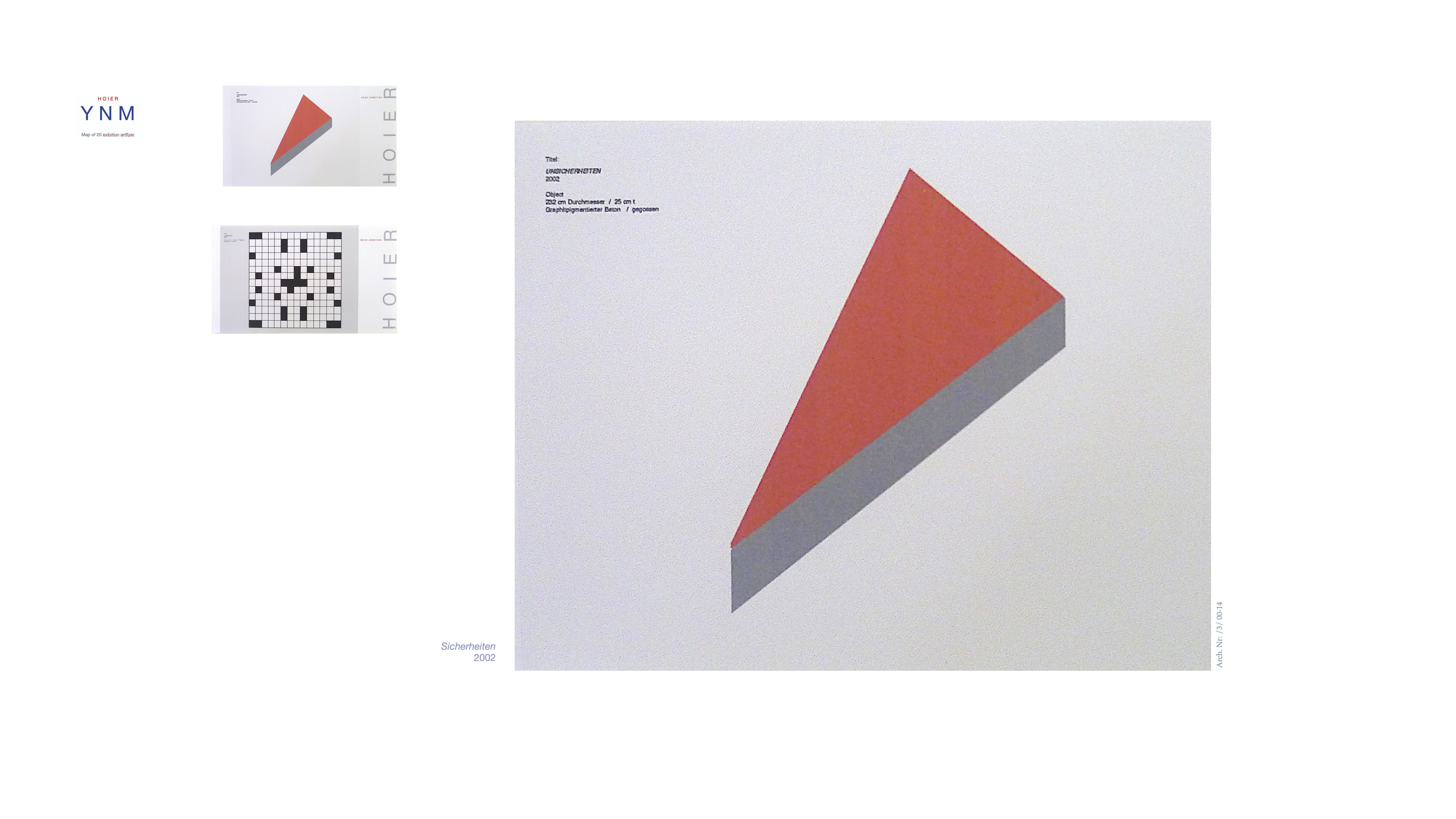 YNM / Heiner H. Hoier / Hoier.works / Sicherheiten - 2002 - graphitpigmentierter Beton / gegossen